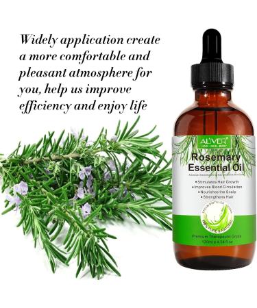 Rosemary Oil for Hair Growth Natural Rosemary Oil Nourishes the Scalp for Hair Regrowth & Hair Thickening - Hair Loss Prevention(120ml) - Buy Online on SooperMarket.com