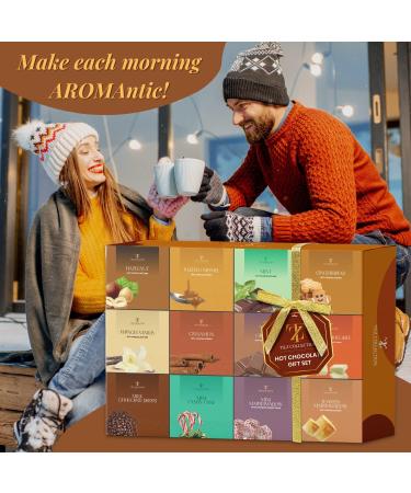 Hot Chocolate Gift Set - 12 Pack Premium Hot Chocolate Drinks with Various Flavours Selections - Luxury Hot Chocolate Gift Set for Kids and Adult - Buy Online on SooperMarket.com