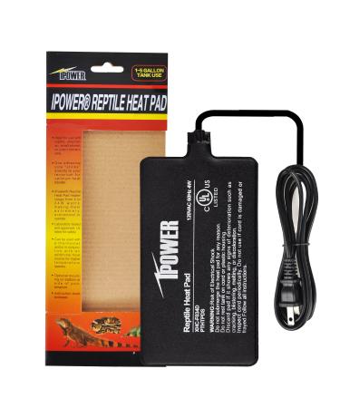 iPower Reptile Heat Pad 4W/8W/16W/24W Under Tank Terrarium Warmer Heating Mat and Digital Thermostat Controller for Turtles Lizards Frogs and Other Small Animals Multi Sizes