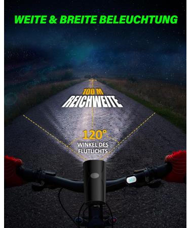 LED Bike Lighting Set - USB Rechargeable Waterproof Bicycle Lights for Kids & Adults - StVZO Approved Front & Rear Lamps - Buy Online on SooperMarket.com