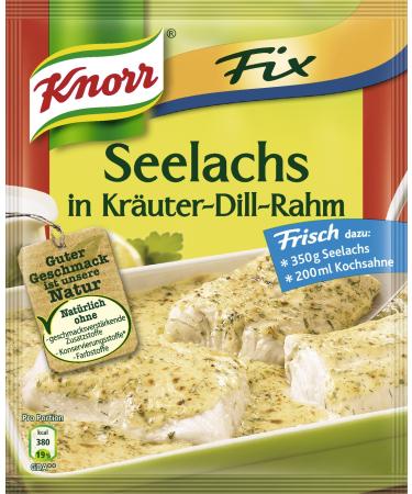 Knorr fixed mixture mixture pollos in herb-dill cream for a delicious fish dish without flavor enhancing additives 25x 30 g of pollos 30 g (25 pack)