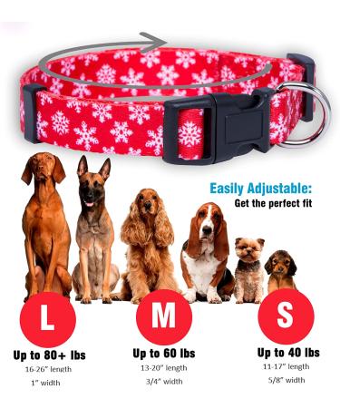 Native Pup Holiday Dog Collar - Valentine's Day, Halloween, Thanksgiving, Christmas, 4th of July, American Flag, St. Patrick's Day, Easter - Medium (Pack of 1) Christmas Snowflakes - Buy Online on SooperMarket.com
