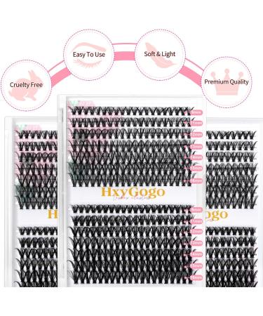 HxyGogo DIY Wispy Clusters Lash Extensions 280 pcs - Natural Look, Reusable Individuals - 30D-40D - Buy Online on SooperMarket.com