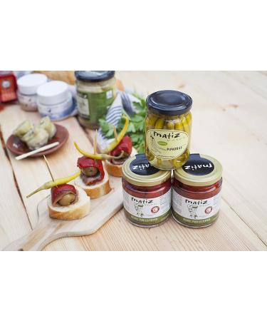 Matiz Piparras Basque Guindilla Peppers (6.4 oz.) - Authentic Spanish Green Pickled Peppers from Spain - Buy Online on SooperMarket.com