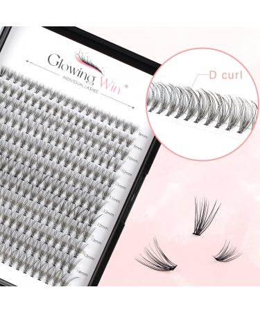 Glowing Win Cluster Eyelashes - 228Pcs Natural Individual Lash Extensions (0.07D 20D Mix 8-15mm) for DIY At-Home Applications - Buy Online on SooperMarket.com