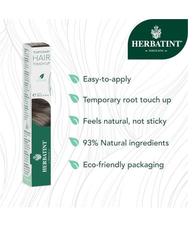 Herbatint Temporary Hair Touch-Up for Dark Chestnut - Conceal Grey Roots with Precision Brush - Vegan & Natural-Looking - .33 oz - Buy Online on SooperMarket.com