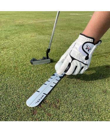 Mazel Golf Putting Alignment Rail Trainer for Precision Distance Control and Instant Feedback - Alloy Steel Putting Aid with Ring and Practice Ball - Buy Online on SooperMarket.com