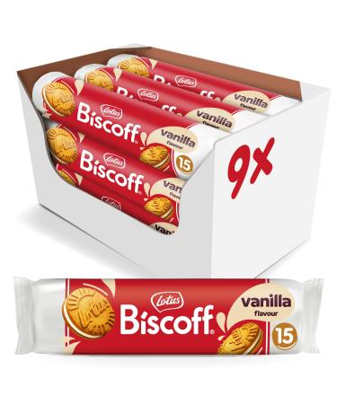 Lotus Biscoff |Sandwich double biscuits |Vanillaecreme filling |Unique crispy tasteVegan |No addition of flavors or dyes |15 p Pack |9 x 150g |1.35 kg