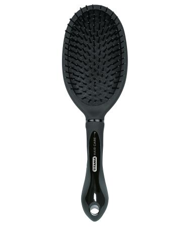 TITANIA hairbrush oval head black ceramic 1 pack (1 x 117 g)