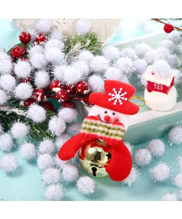 1000 Count 0.6 Inch White Glitter Pom Poms for Crafts and DIY - Fuzzy Craft Balls Hobby Supplies - Buy Online on SooperMarket.com