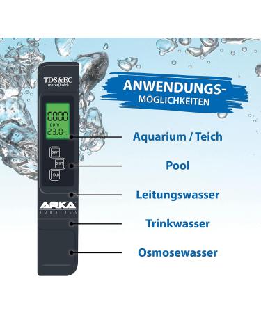 Arka Myaqua Set - PH & TDS/EC Measuring Device for Aquariums Pools Ponds & Drinking Water | Accurate Water Quality Testing - Buy Online on SooperMarket.com