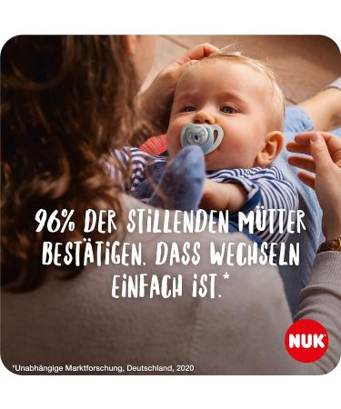 NUK Star Baby Pacifier - BPA-Free Silicone 0-6 Months Blue 2 Pack | Safe & Soft Comfort for Your Baby - Buy Online on SooperMarket.com