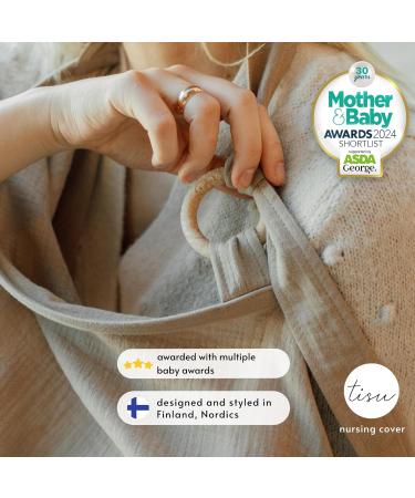 TISU Nursing Cover for Breastfeeding & Pumping | Multi-Use Car Seat Stroller Cover | Soft Muslin Cotton | Breathable Breastfeeding Apron & Shawl - Oat Beige - Buy Online on SooperMarket.com