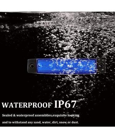 10Pcs Blue LED Boat Interior Lights | Marine Courtesy Lighting for Fishing Pontoon Kayak Yacht Sailboat | Waterproof Deck Transom Cockpit Navigation Strip - Buy Online on SooperMarket.com