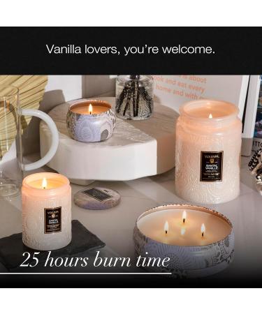 Voluspa Santal Vanille Mini Tin Candle - 4oz Vegan Coconut Wax 25 Hour Burn Time All Natural Wicks USA Made - Buy Online on SooperMarket.com