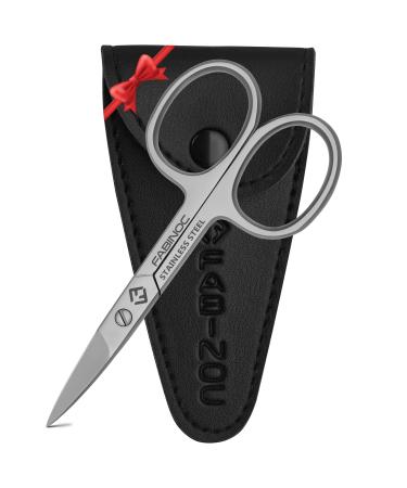 FABINOC Straight Nail Scissors for Fingernail & Toenails | German Quality Stainless Steel | Small Sharp Manicure & Pedicure Scissors for Men & Women Nail Scissors- Straight