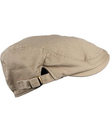 Men's Cotton Flat Cap IVY Gatsby newsboy Hunting Hat - Khaki - Buy Online on SooperMarket.com