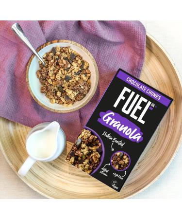 FUEL10K Protein Boosted Chunky Granola Chocolate Loaded Gram Box - High Fibre Vitamin Boosted Vegan Cereal with Dark Chocolate Pieces Jumbo Oats & Pumpkin Seeds 1KG Deal Pack | Sold by EPL - Buy Online on SooperMarket.com
