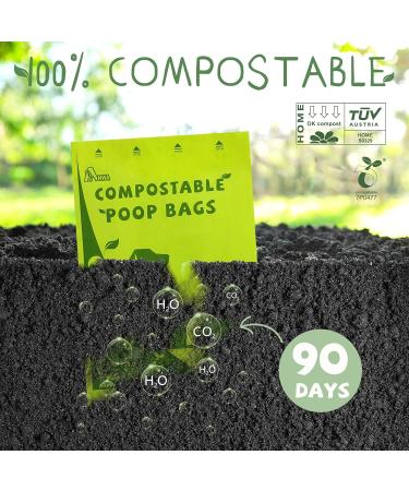 ANWA 100% Compostable Biodegradable Dog Poop Bags Extra Thick Leak Proof with EN13432 Certification and ASTM D6400 Standards Cornstarch Earth Friendly Unscented Doggy Poo Bags 8 Rolls/120 Pooh Bags 120 count (Pack of 1) - Buy Online on SooperMarket.com