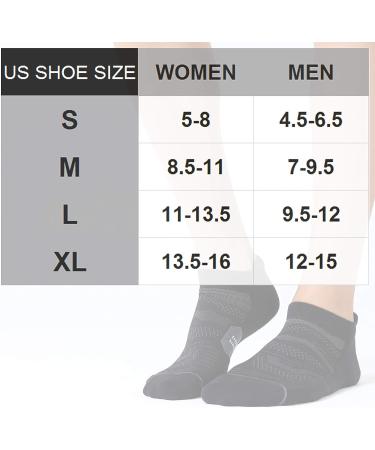 CELSERSPORT 6 Pack Running Ankle Socks - Cushioned Low Cut Athletic Tab Sport Socks for Men and Women - Black/Grey (Large) - Buy Online on SooperMarket.com