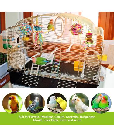 YUEPET Bird Shredder Toys 4 Pack - Small Parrot Chewing & Foraging Toys for Parakeets, Lovebirds, Cockatiels - Hanging Parrot Cage Toy - Buy Online on SooperMarket.com