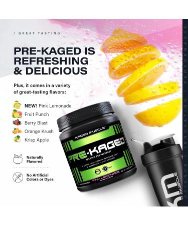 Buy Kaged Muscle PRE-KAGED Pre-Workout Primer - Pink Lemonade 1.30 lb (588g) for Energy & Focus - Buy Online on SooperMarket.com
