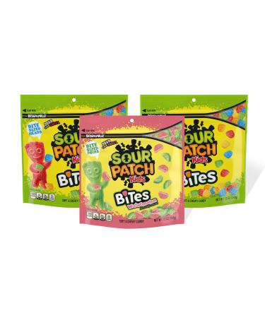 SOUR PATCH KIDS Bites Original and Watermelon Soft & Chewy Candy Variety Pack, 12 Ounce (Pack of 3)