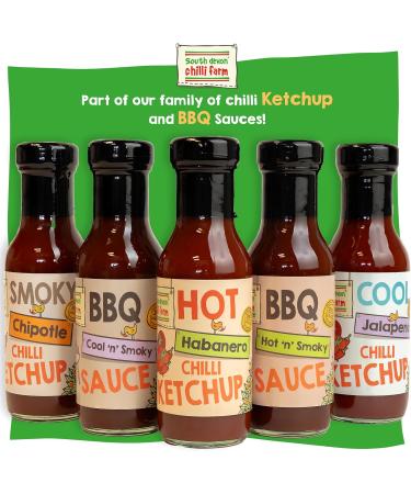 South Devon Chilli Farm | Cool 'n' Smoky BBQ Sauce Homegrown Gluten-Free Vegan MILD heat Delicious Marinade Barbecue Dipping - Case of 6 280g - Buy Online on SooperMarket.com
