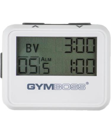 Gymboss Interval Timer & Stopwatch - White/Gray Gloss | Track Your Workouts Efficiently - Buy Online on SooperMarket.com
