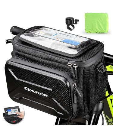 GXCROR bicycle pocket 6l handlebar pocket bike bicycle bag handlebar waterproof with handlebar adapter bicycle bags bicycle bag bicycle basket in front