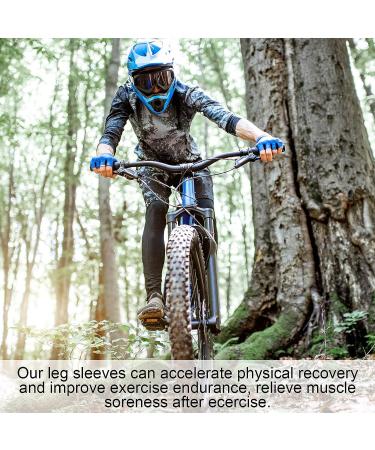Geyoga 3 Pairs Full Compression Leg Sleeves | UV Protection | Outdoor Sports Cycling | Black Navy Blue Dark Grey | Medium - Buy Online on SooperMarket.com