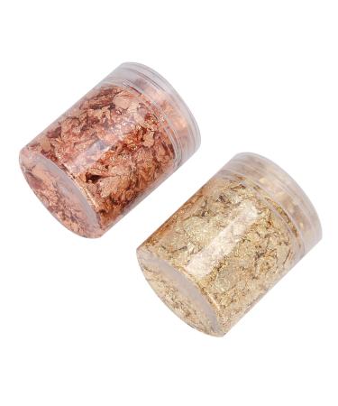 Manicure Gold Foil Plastic Storage Box 5g Sturdy Gold Foil for Acrylic Paint Nail Art Manicures Photo Frames