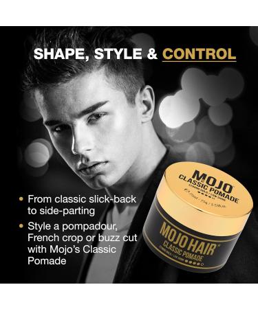 MOJO Hair Classic Pomade 3xPack Strong Hold & Low Shine Premium Water Based Pomade Luxury Fragrance Washes Out With Ease Hair Styling For Men & Women 3x 75ml/64g/2.53Floz 75 ml (Pack of 3) - Buy Online on SooperMarket.com