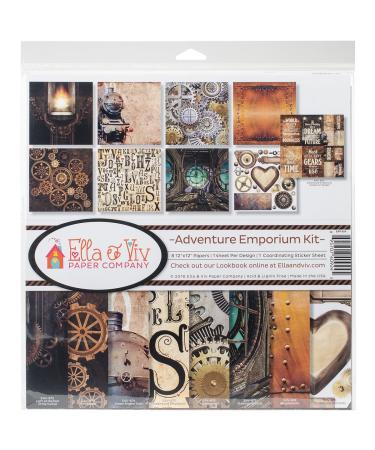Ella & Viv by Reminisce EAV-924 Ella & Viv Adventure Emporium Scrapbook Collection Kit