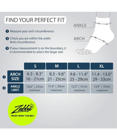 Rymora Plantar Fasciitis Support Socks - Medium Arch Compression for Men and Women - White (One Pair) - Buy Online on SooperMarket.com