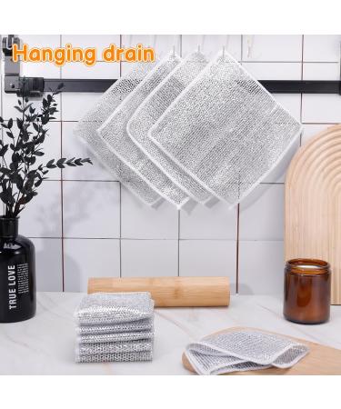 XINRUI 20 PCS Multipurpose Wire Dishwashing Rags for Wet and Dry Non-Scratch Wire Dishcloth Reusable Kitchen Cleaning Towels Dish Cloths No Odor Quick Drying for Home Kitchen Daily Cleaning - Buy Online on SooperMarket.com
