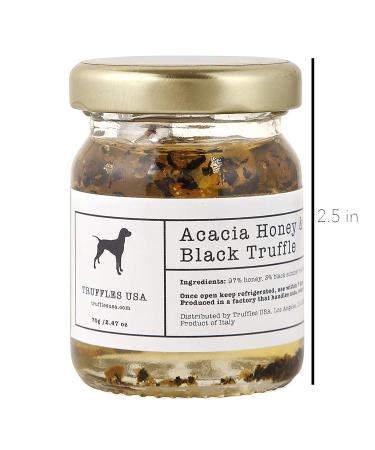 TRUFFLES USA Acacia Truffle Honey 2.47oz 70g - Imported from Italy | Specialty Truffle Jar | Vegetarian and Gluten Free - Buy Online on SooperMarket.com