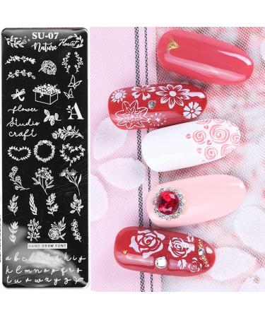 Luvadeyo Nail Stamping Plates Set - 6 Art Stencils with Transparent Stamp & Scraper | Perfect Nail Art Tool for Women & Girls - International Shipping Available - Buy Online on SooperMarket.com