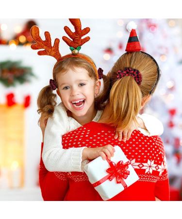 24 Pieces Christmas Buffalo Plaid Hair Scrunchies - Black Red Xmas Hair Bands for Girls & Women - Buy Online on SooperMarket.com