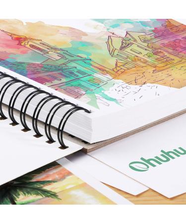 Ohuhu Marker Pads Art Sketchbook 7.6x10 - 120LB/200GSM Heavy Smooth Drawing Papers - 60 Sheets Spiral Bound Sketch Book for Alcohol Markers - Christmas Gift - Buy Online on SooperMarket.com