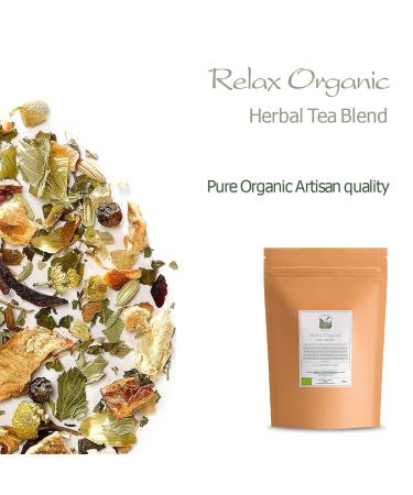 Organic Chamomile Herbal Tea - Relaxation & Stress Relief - 200g Loose Leaf Blend - Buy Online on SooperMarket.com