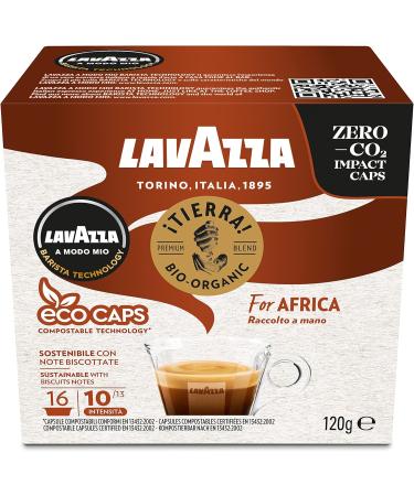 Lavazza A Modo Mio Tierra Bio for Africa 16 ECO CAPS Coffee Capsules (2) - Buy Online on SooperMarket.com