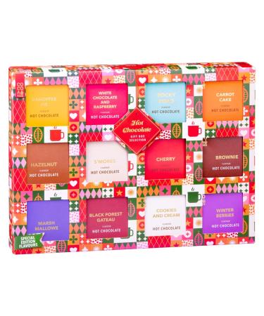Hot Chocolate Gift Set 12 Pack Assorted Flavours Selection Gift Box Dessert Limited Edition (Limited Edition Selection)