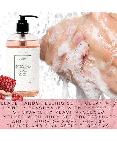 Vitabath Pomegranate Bellini Blush Hand Soap - Nourishing Cleansing Wash with Aloe & Antioxidants - 16 oz - Cruelty-Free Gluten-Free Paraben-Free - Buy Online on SooperMarket.com