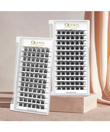 QUEWEL Mega-D Cluster Lashes 72 Pcs | C/D Curl 8-16mm | DIY Eyelash Extensions - Buy Online on SooperMarket.com