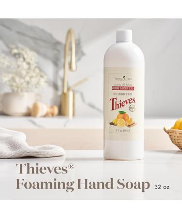 Thieves Foaming Hand Soap Refill - 32 oz | Young Living Essential Oils | Natural & Antimicrobial for Healthy Hands - Buy Online on SooperMarket.com