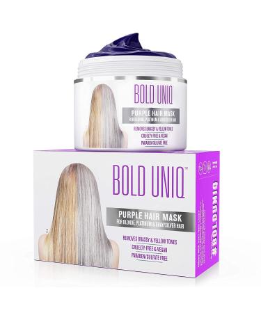Bold Uniq Purple Shampoo & Mask Bundle - Eliminates Brassiness, Lightens Blonde, Platinum & Gray Hair - Paraben & Sulfate Free - Vegan & Cruelty Free - Buy Online on SooperMarket.com