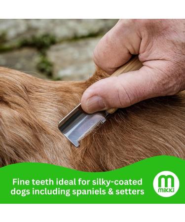 Mikki Bamboo Stripping Knife for Dog Grooming - Anti-Rust Blades - Easy Hold Handle - Fine Tooth for Silky Coated Dogs - Buy Online on SooperMarket.com