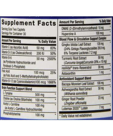 GNC Brain Health Formula - 60 Caplets | Supports Memory Function - Buy Online on SooperMarket.com