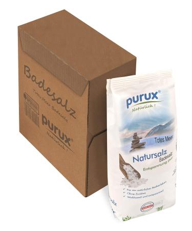 purux Dead Sea Salt Bath Salt Natural White 1kg sustainably packaged